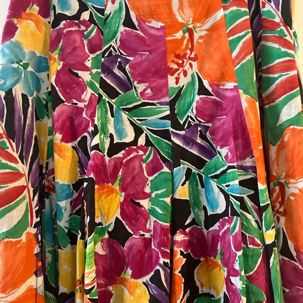 Ralph Lauren Multicolor Floral A-Line Skirt - Picture 3 of 4
